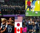Kadın futbol podyum, Amerika Birleşik Devletleri, Japonya ve Kanada, Londra 2012